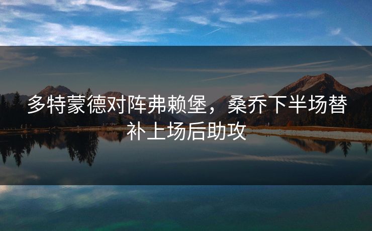 多特蒙德对阵弗赖堡，桑乔下半场替补上场后助攻  第1张